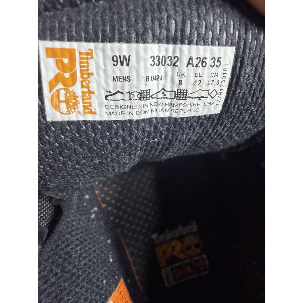Timberland Mens Pro Pit Boss 6” Steel Toe 33032 ASTM F2413 Comfort Black Size 9W - Picture 9 of 9